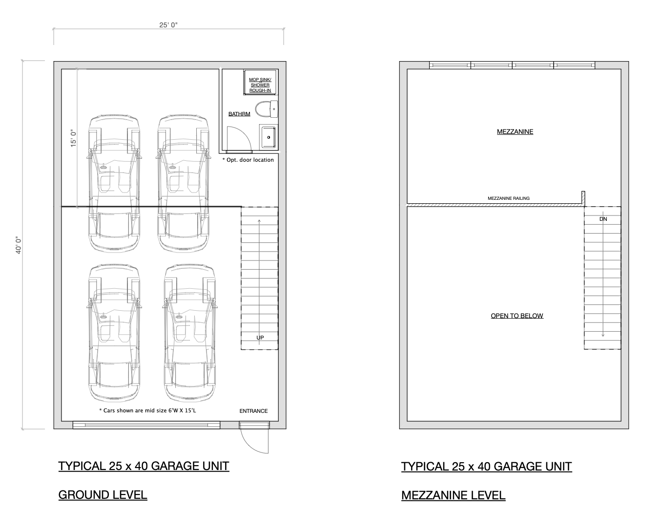 Typical 25x45 Unit Plan